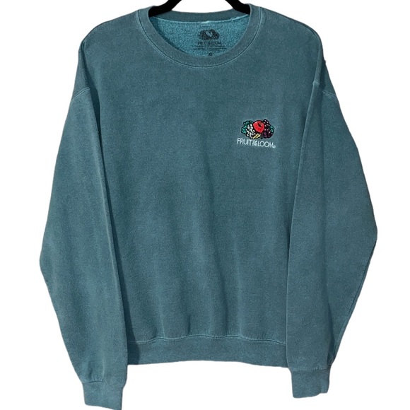 Fruit of the Loom Tops - Urban Outfitters Fruit of the Loom Embroidered Logo Sweatshirt